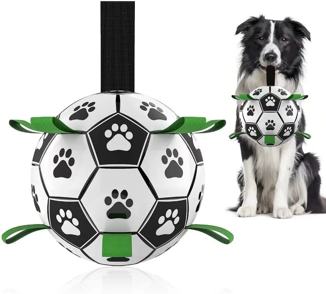 Wholesale Custom Interactive Dog Toy Soccer Ball Funny Training Tug Dog Bite Chew Football Toys