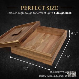 Caja de madera para masa de pizza KY-28, cubierta, almacenamiento sostenible para utensilios de pizza, Condado de Cao - Product Image 3