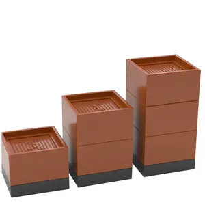 Nhà Máy Giá Rectanggular Đen Giường Risers Risers Nhiệm Vụ Nặng Nề Có Thể Điều Chỉnh Chân Đồ Nội Thất Risers Cho Sofa Giường Tủ