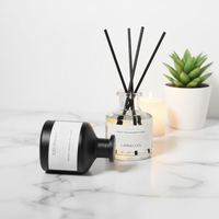 Diffuseur de parfum personnalisé en verre 50 ml, plus de 1000 senteurs, longue durée (plus de 60 jours), pour la maison, la salle de bain, le bureau, avec logo personnalisé