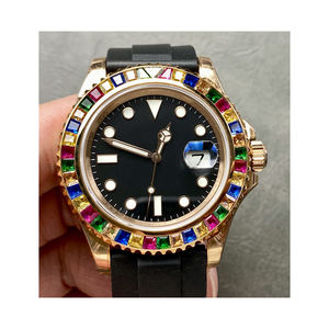 High Quality Men's Waterproof <b>Mechanical</b> <b>Watch</b> with Luxury Diamond Bezel Zircon Ceramic Dial Customizable Logo High Quality - Product Image 1