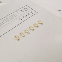Bijoux fins, fermoirs à ressort en or jaune véritable 14 carats, accessoires de bijouterie DIY pour la fabrication de bracelets et de colliers, différentes tailles