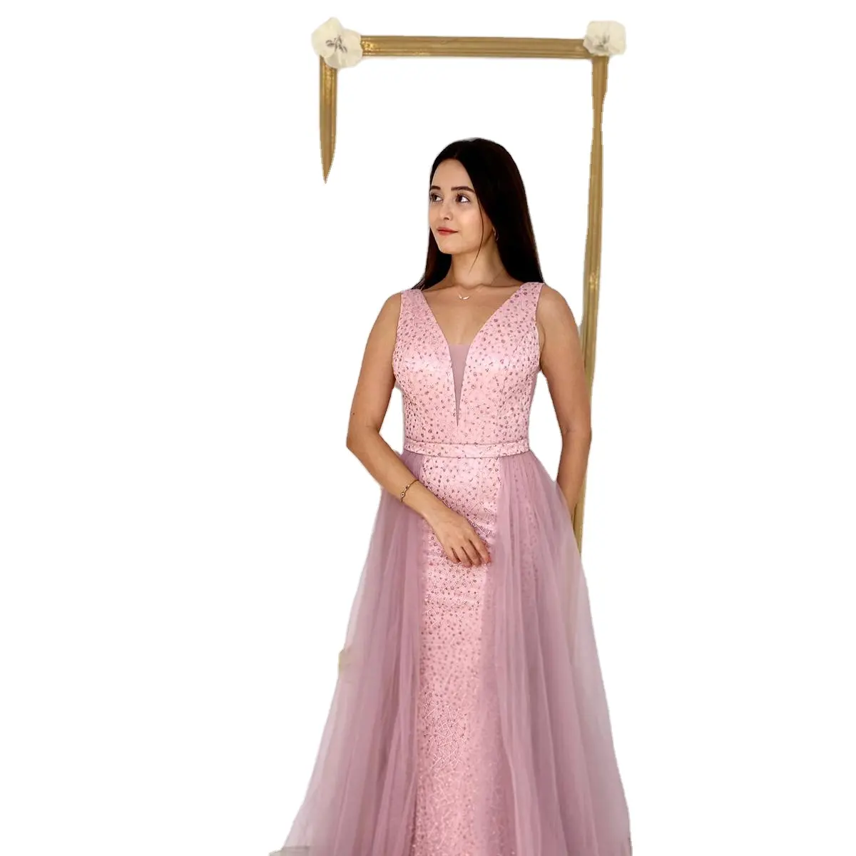 Fashion Istanbul Pink Evening Dress Royal Series Cocktail Dress Woman Party Night Enjoy Young Clothes 2023
