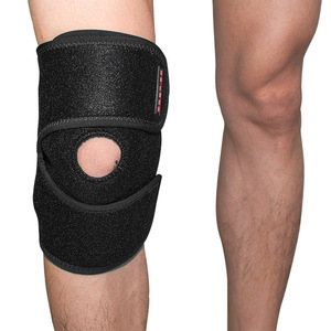 Genouillère de sport transfrontalière noire, taille unique, absorption des chocs, pour le basketball, support de jambe unisexe - Product Image 1