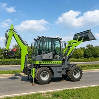 Harga Pabrik Backhoe Loader Pertanian, Alat Pengangkut Material, Excavator Loader Kompak 4x4, Mesin Tenaga Backhoe Loader untuk Dijual