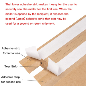 In Stock vestiti regali pacchetto squisito <span class=keywords><strong>buste</strong></span> sacchetti postali flessibili In carta Kraft con soffietto inferiore e striscia a strappo - Product Image 5
