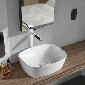 Lavabo à main en porcelaine avec égouttoir YJJ-3137B de forme rectangulaire <span class=keywords><strong>pour</strong></span> hôtel et salle de bain publique utilisation <span class=keywords><strong>WC</strong></span> vente en gros - Product Image 1