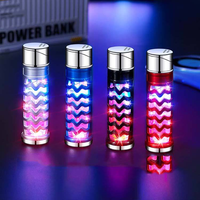 Briquet à gaz butane classique en métal, rechargeable, coupe-vent, avec flamme LED rouge, idéal pour les fêtes et l'éclairage créatif, vente en gros