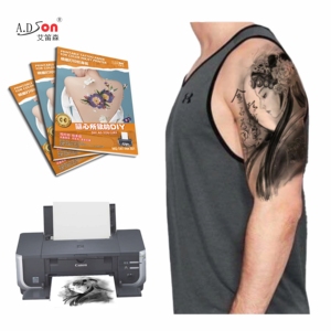 Fabrieksgemaakte tijdelijke tatoeages met aangepast logo, waterdichte sticker, A4 formaat, <span class=keywords><strong>tattoo</strong></span> laserjet papier - Product Image 2