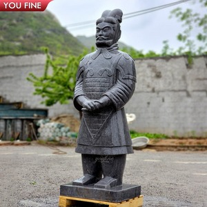 Statue de <span class=keywords><strong>guerriers</strong></span> en terre cuite de marbre grandeur nature <span class=keywords><strong>chinois</strong></span> d'extérieur personnalisée - Product Image 1