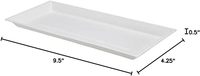 Assiette en papier rectangulaire blanche de 9,5 pouces, durable, en bagasse, pour servir des aliments au micro-ondes, pour la restauration, les fruits, les dîners, les fêtes