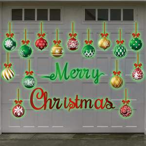 Aimant de porte de garage en forme de boule de Noël colorée, best-seller, personnalisé pour les décorations de fête de Noël - Product Image 1