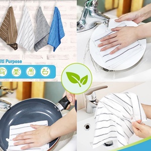 Chiffons de nettoyage réutilisables en gros pour fabricants, 30*30cm, 40*60cm, torchons absorbants à séchage rapide, serviettes de cuisine en microfibre OEM - Product Image 5