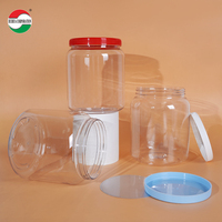 Grote hoeveelheid voedselveilige PET-formule lege plastic pot, makkelijk te gebruiken voor melkpoeder, gedroogd fruit, koekjes en noten.