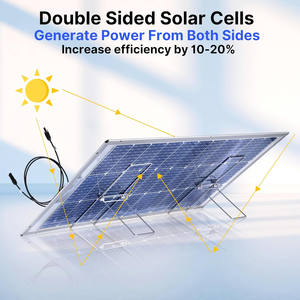 Vente chaude Panneaux Solaires Flexibles 100W 12V Monocristallin Pliable Semi <span class=keywords><strong>Solaire</strong></span> Module Chargeur Hors Réseau pour RV Bateau Cabine Van - Product Image 5