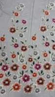 Tissu en dentelle à sequins 3D élégant, tissu en tulle brodé de perles lourdes et de motifs végétaux pour robe de mariée haute couture
