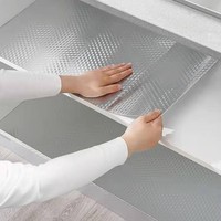 Papier peint auto-adhésif en PVC métallisé, imperméable, résistant à l'humidité, revêtement de placard en vinyle, film anti-huile pour cuisine et salle de bain
