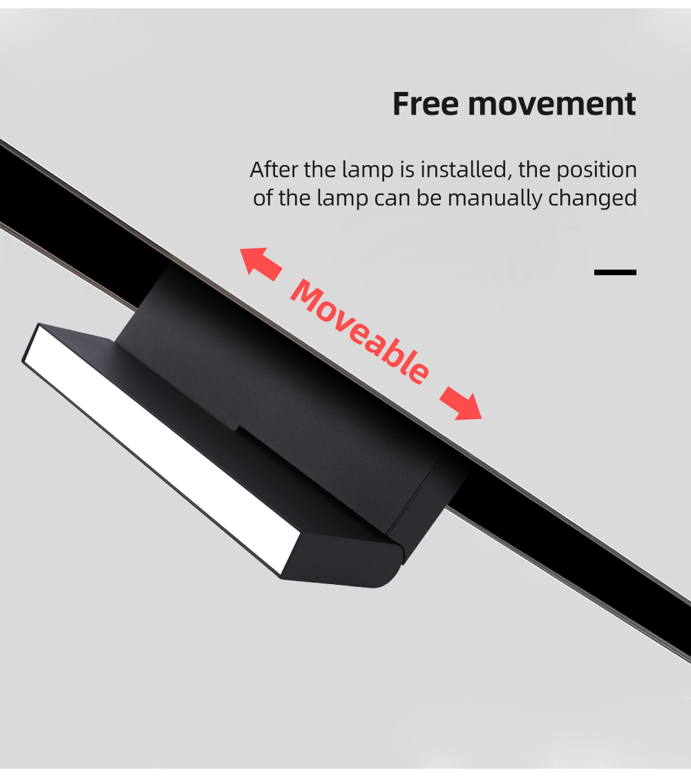 2021 Popular LED Magnetic Track Rail Light 4W 8W 16W 200W Max Surface Pendant Recessed Track Light For Living Room