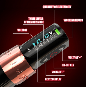 LCD Battery Powered Tattoo Pen <b>Kit</b> <b>Electric</b> Tattoo Gun for Professional Artists - Product Image 6