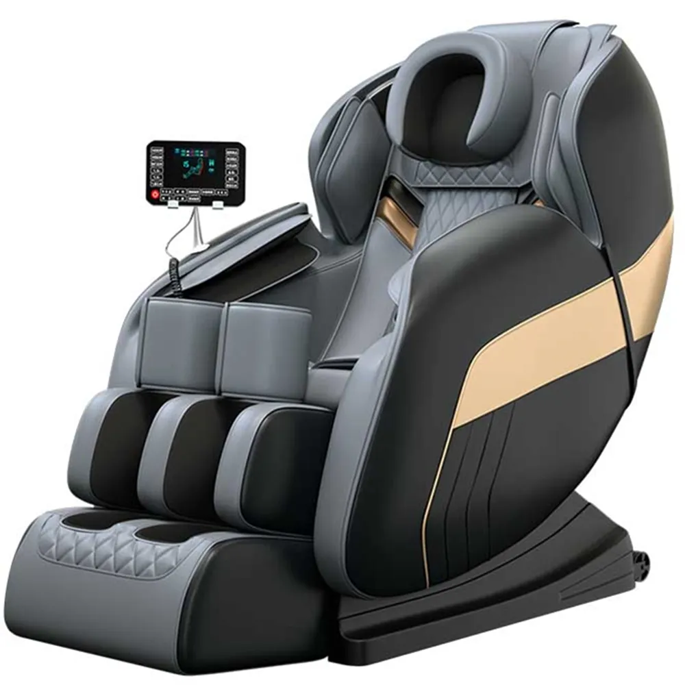 Canapé intelligent de luxe 4D à gravité zéro Chauffage par pression d'air Shiatsu Fauteuil de massage 3d du cou de la tête des pieds de l'usine OEM ODM