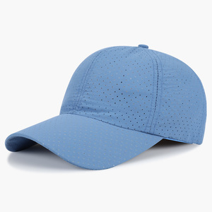 Gorra de béisbol de malla de secado rápido, transpirable, protección solar, sombrero para deportes al aire libre, gorra unisex con visera de verano, color azul - Product Image 1