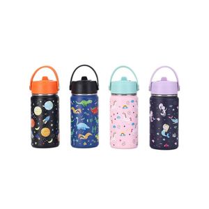 Bouteille d'eau isotherme sous vide en acier inoxydable 304, motif dessin animé pour étudiants et enfants, design sportif - Product Image 1
