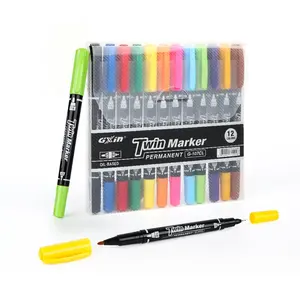 Markers For Drawing Gxin G-107CL High Quality Safety Durable Multi Color Permanent Double Head Art Markers Set For Student Drawing