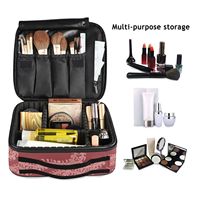 Sac de maquillage de voyage pour femmes avec motif personnalisé de fleurs hawaïennes Puakenikeni, porte-pinceaux de maquillage, organiseur portable pour maquilleuses