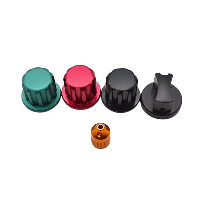 CNC Metal Knobs Aluminum Customized CNC Machining Service Rotary Switch Volume Control Encoder Knobs CNC Machining Set