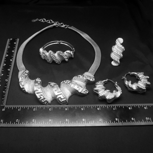 Yulailaili — montre en argent kundan pour homme, set de bijoux, collier en or 18k, nouvelle collection 2022 - Product Image 4