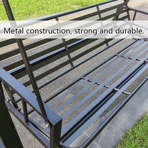 Chaise suspendue de jardin avec auvent, meubles de jardin de loisirs, confortable, coussin amovible, pour la <span class=keywords><strong>d</strong></span>étente en plein air - Product Image 5