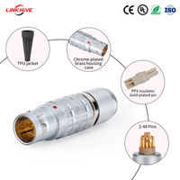 Câble d'alimentation LINKHIVE sur mesure avec connecteur circulaire autobloquant de qualité industrielle série B TGG pour tableau de bord