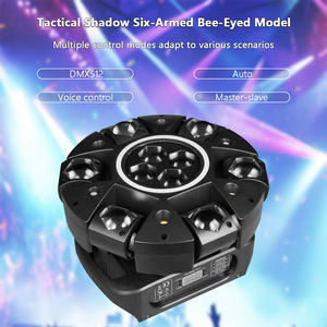 Luz Móvil de 6 Brazos Reiz de 150W con Efecto Halo, Luces LED RGBW con Efecto de Haz, Luces de Discoteca para DJ, Fiestas, Conciertos, Bodas, Teatro, Espectáculos en Vivo - Product Image 3