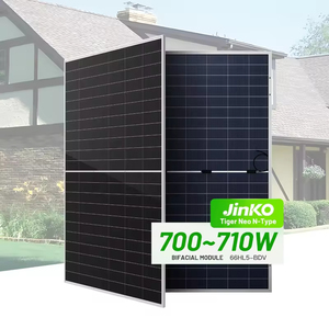 JINKO Tiger NEO N-Type แผงโซลาร์เซลล์700W 710W 715W แผงเซลล์แสงอาทิตย์แบบโมโนคริสตัลสองชั้นสำหรับใช้ในบ้าน - Product Image 1