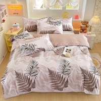 Parure de lit double en polyester tricoté à motif végétal, super king, toutes saisons, confort pour adultes, vente en gros directe usine