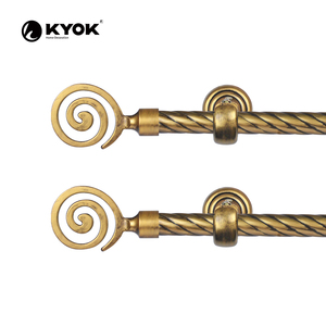 Tringle à rideau en alliage d'aluminium en spirale artistique KYOK, style moderne pour une utilisation intérieure/extérieure, salon, chambre à coucher, balcon, salle à manger - Product Image 4