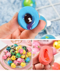 Permen Kunyah Bentuk Setengah Mata Kustom untuk Pesta Halloween, Permen 3D Populer Bentuk Bola Mata, Permen Gummy - Product Image 5