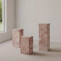 Table d'appoint en marbre rose du désert naturel Cammy Stone pour appartement, villa, hôtel, salon, chambre à coucher