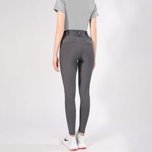 Miglior servizio da donna top equestri a manica corta <span class=keywords><strong>grigio</strong></span> rinoceronte camicie da equitazione a strati di Base altamente compressivi vestiti - Product Image 3