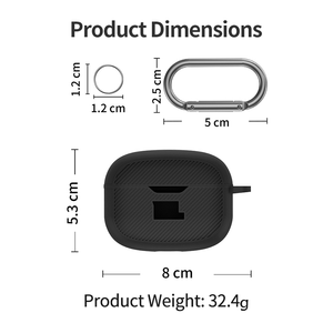 Nouvel étui pour <span class=keywords><strong>écouteur</strong></span>s Bluetooth en silicone souple, protection imperméable anti-chute, rayures diagonales pour <span class=keywords><strong>JBL</strong></span> Vibe Beam - Product Image 6