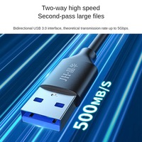 Cable USB 3.0 Tipo A Macho a Macho (M/M) Azul, Cable AM a AM de 1M 2M para Transferencia de Datos