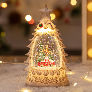 Décoration de Noël Lumineuse pour Bureau : Boule de Cristal Scintillante avec Lumières de Nuit et Effet Neige, en PVC, Fonctionnant sur Piles pour Noël - Product Image 6