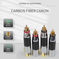 Adaptateur professionnel XLR vers RCA convertisseur Audio équilibré plaqué or en Fiber de carbone pour l'enregistrement en Studio équipement DJ Home cinéma
