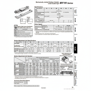SMC Pneumatics-Cilindro sin vástago, articulado mecánicamente, categoría de producto - Product Image 1