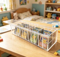 Boîte de rangement magnétique en acrylique pour cartes Pokémon, organisateur de cartes de jeu de collection, étui de protection ETB Booster, boîte de présentation