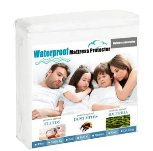 家用和医院用防过敏贴合竹棉毛圈防水套床垫保护器聚酯