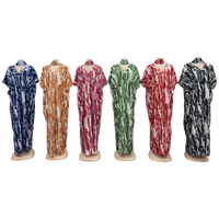 Nouvelle Robe Musulmane Africaine Grande Taille pour Femme, Imprimée, Col en V, Vente en Gros, Mode Été
