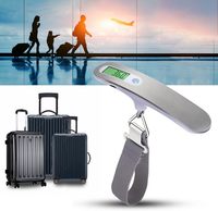 Balance de bagages numérique portable de voyage, design suspendu, écran LCD, précision 10g, plastique ABS, acier inoxydable
