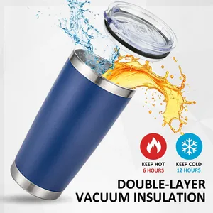 Bicchiere Termico da Viaggio in Acciaio Inox da 20oz con Coperchio Scorrevole <span class=keywords><strong>e</strong></span> Cannuccia, Tazza da Birra in Ceramica, Disponibile all'Ingrosso dal Magazzino USA - Product Image 4