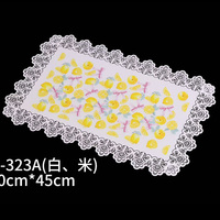 Napperons de table rectangulaires en plastique imprimés de fleurs de luxe Hunan Jingzhi 30x45cm, écologiques, durables et résistants à la chaleur